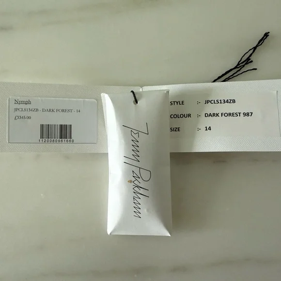 Jenny Packham Forest Green Nymph Dress worn once - Picture 2 of 12